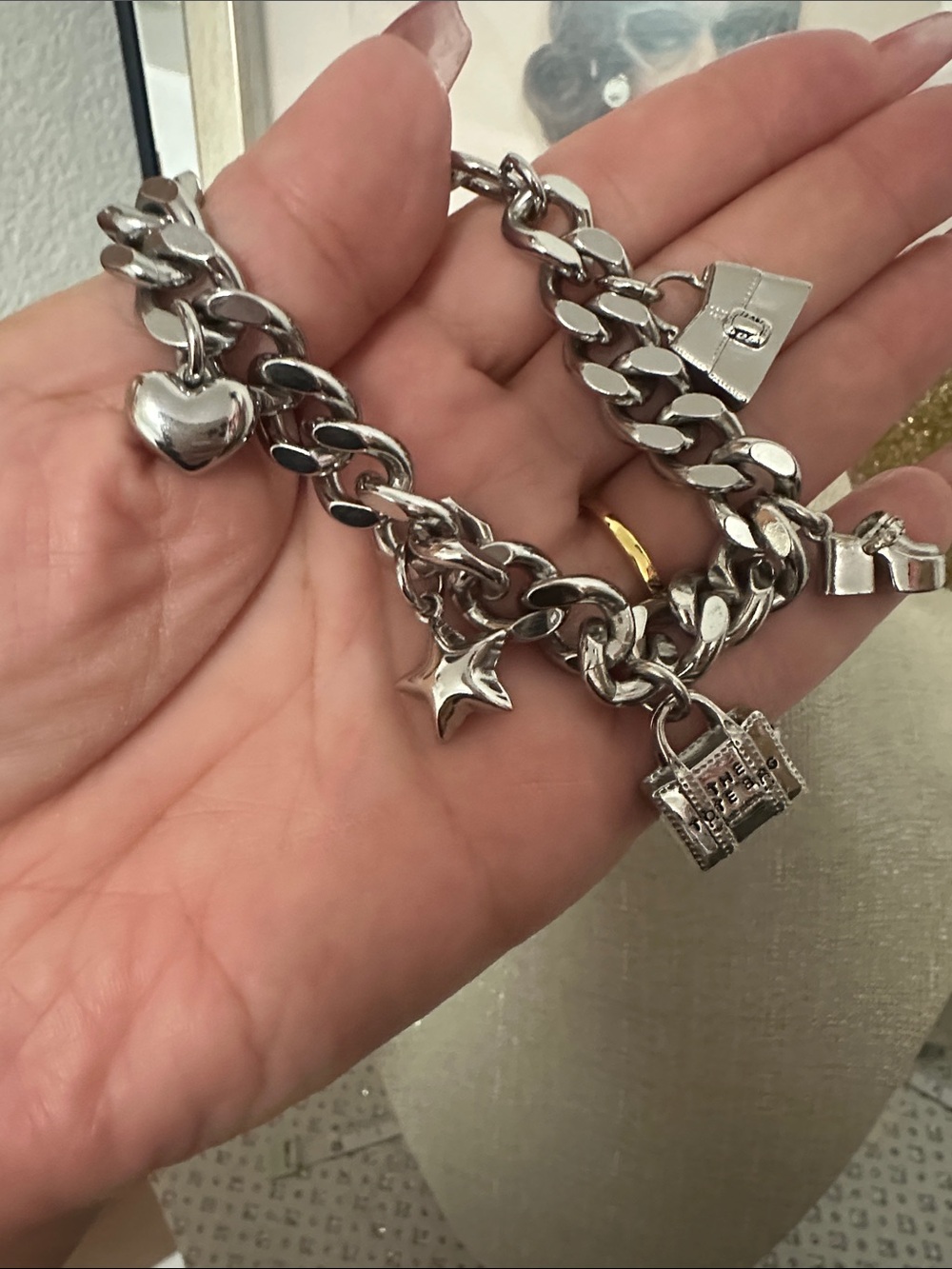 Marc Jacobs The Mini Icon Charm Bracelet Necklace